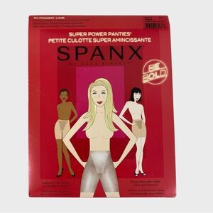 SPANX NEW Black In Power Line Tummy Control Super Power Panties Size F